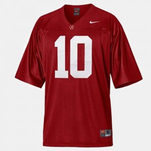 A.J. McCarron Alabama Jersey #10 Red College Football For Kids