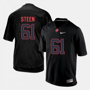 #61 Anthony Steen Alabama Jersey Men Black College Football