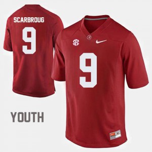 Youth Bo Scarbrough Alabama Jersey #9 Crimson College Football