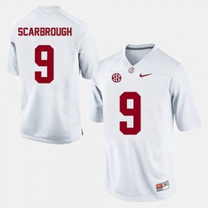 #9 Bo Scarbrough Alabama Jersey College Football White For Men's