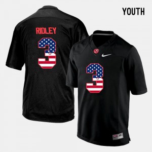 US Flag Fashion Calvin Ridley Alabama Jersey Black #3 Kids