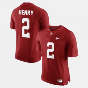Derrick Henry Alabama Jersey For Men's Red #2 College Football