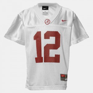 College Football Joe Namath Alabama Jersey For Kids #12 White