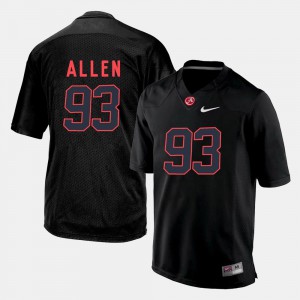 Men's #93 Black Jonathan Allen Alabama Jersey College Football