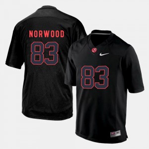 Black Mens Silhouette College Kevin Norwood Alabama Jersey #83