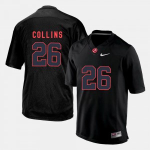 #26 Silhouette College Men's Black Landon Collins Alabama Jersey