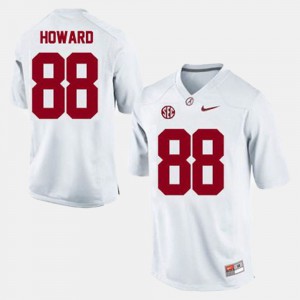 #88 College Football Mens White O.J. Howard Alabama Jersey
