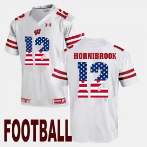 Alex Hornibrook Wisconsin Jersey White Men US Flag Fashion #12