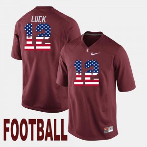 Andrew Luck Stanford Jersey Cardinal #12 For Men US Flag Fashion