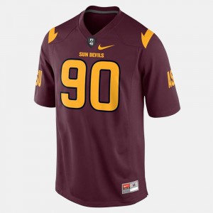 Red #90 For Men's Will Sutton ASU Jersey College Football