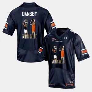 Player Pictorial Karlos Dansby Auburn Jersey For Men #11 Navy Blue