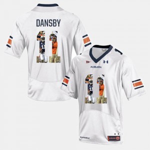 For Men's White #11 Player Pictorial Karlos Dansby Auburn Jersey