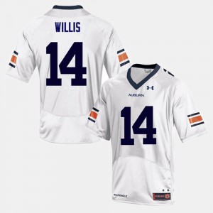 #14 College Football Mens White Malik Willis Auburn Jersey