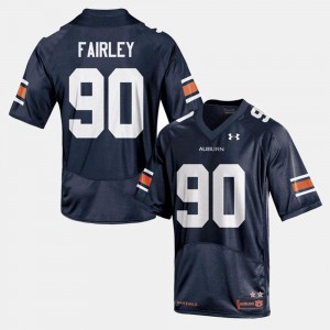 For Men's Navy Nick Fairley Auburn Jersey College Football #90