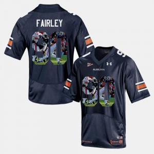 #90 For Men's Player Pictorial Nick Fairley Auburn Jersey Navy Blue
