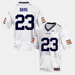 #23 White College Football Ryan Davis Auburn Jersey For Men's