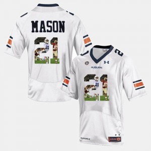 Men Tre Mason Auburn Jersey #21 White Player Pictorial