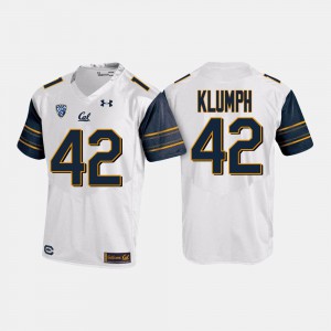 College Football For Men's Dylan Klumph Cal Bears Jersey #42 White