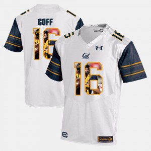 Jared Goff Cal Bears Jersey #16 For Men White Player Pictorial