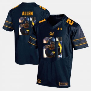 For Men's Navy Blue Keenan Allen Cal Bears Jersey #21 Player Pictorial