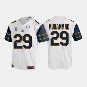 #29 White College Football Khalfani Muhammad Cal Bears Jersey Mens