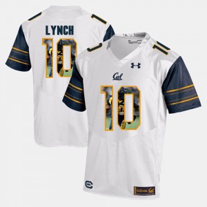 Player Pictorial Marshawn Lynch Cal Bears Jersey White #10 Mens