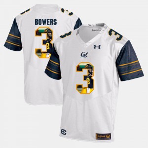 Player Pictorial Men's Ross Bowers Cal Bears Jersey #3 White