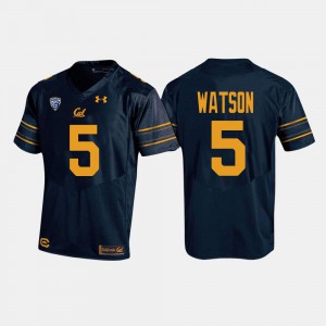 College Football Navy Tre Watson Cal Bears Jersey #5 For Men's