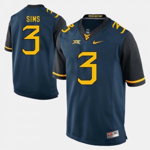Charles Sims WVU Jersey #3 For Men's Blue Alumni Football Game