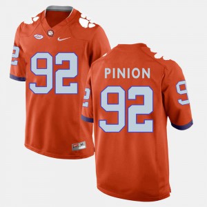 Orange Men #92 College Football Bradley Pinion Clemson Jersey