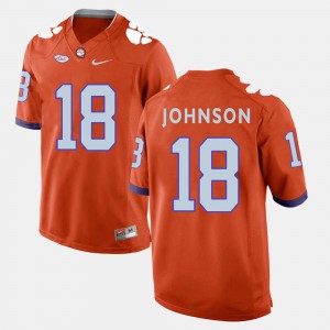 College Football Orange Mens Jadar Johnson Clemson Jersey #18