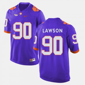 College Football For Men's #90 Shaq Lawson Clemson Jersey Purple