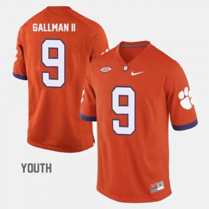 Wayne Gallman II Clemson Jersey Orange Youth #9 College Football