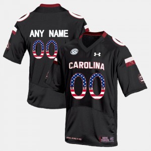 South Carolina Custom Jersey Men #00 US Flag Fashion Black