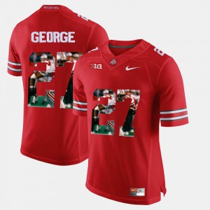 #27 Men's Eddie George OSU Jersey Pictorial Fashion Red