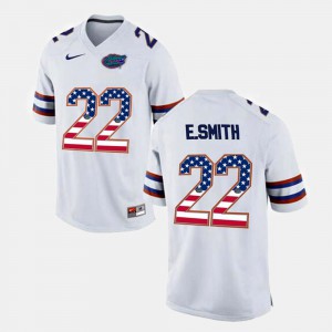 #22 Emmitt Smith Gators Jersey White Men US Flag Fashion