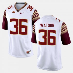 #36 College Football Mens Dekoda Watson FSU Jersey White