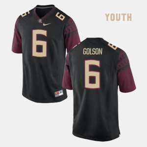 College Football Everett Golson FSU Jersey For Kids Black #6
