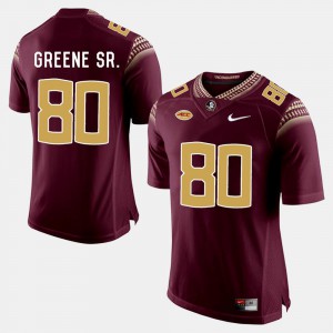 #80 College Football Rashad Greene Sr. FSU Jersey For Men's Garnet