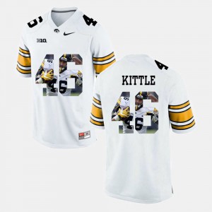 For Men George Kittle Iowa Jersey Pictorial Fashion #46 White