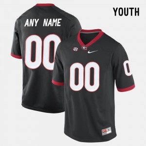 UGA Customized Jersey College Limited Football Black #00 For Kids