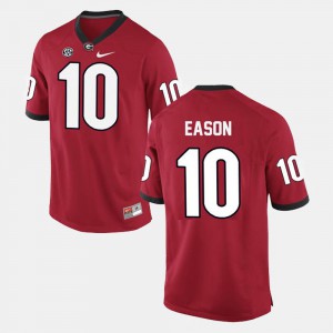 #10 Jacob Eason UGA Jersey Red College Football Men's