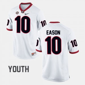 White Jacob Eason UGA Jersey #10 Youth College Football