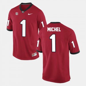 College Football Red Sony Michel UGA Jersey Mens #1