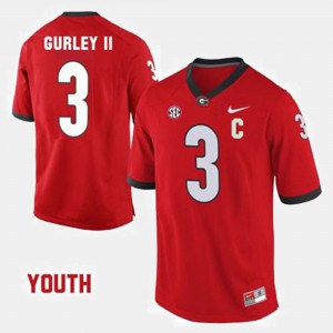 College Football Kids Red #3 Todd Gurley II UGA Jersey