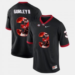 Todd Gurley II UGA Jersey #3 For Men's Black Player Pictorial