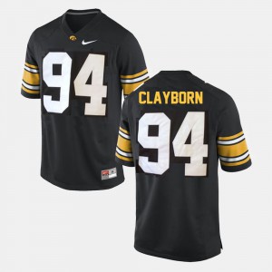 For Men #94 Adrian Clayborn Iowa Jersey Black College Football