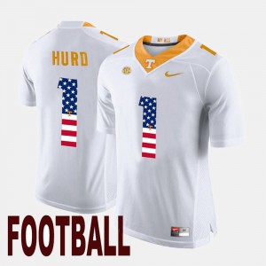 Jalen Hurd UT Jersey #1 White US Flag Fashion For Men's