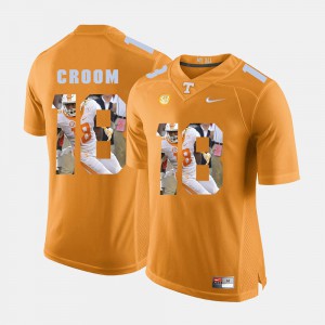 Jason Croom UT Jersey Orange #18 Pictorial Fashion Mens