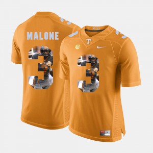 #3 Josh Malone UT Jersey Orange Pictorial Fashion Mens